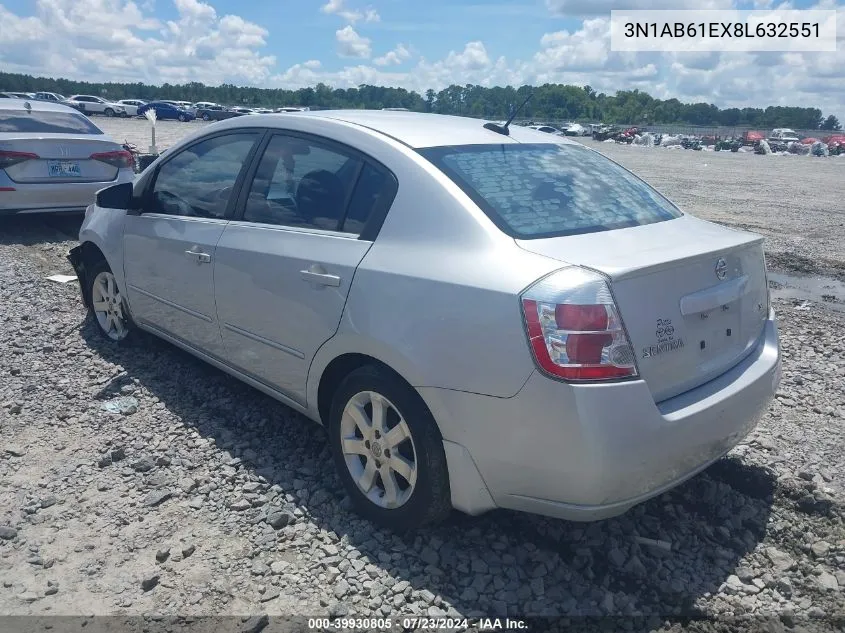 3N1AB61EX8L632551 2008 Nissan Sentra 2.0Sl