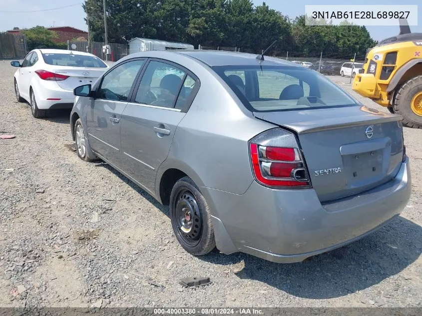 3N1AB61E28L689827 2008 Nissan Sentra 2.0S