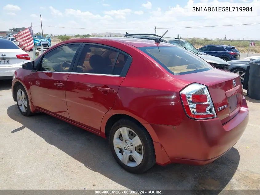 3N1AB61E58L719984 2008 Nissan Sentra 2.0S