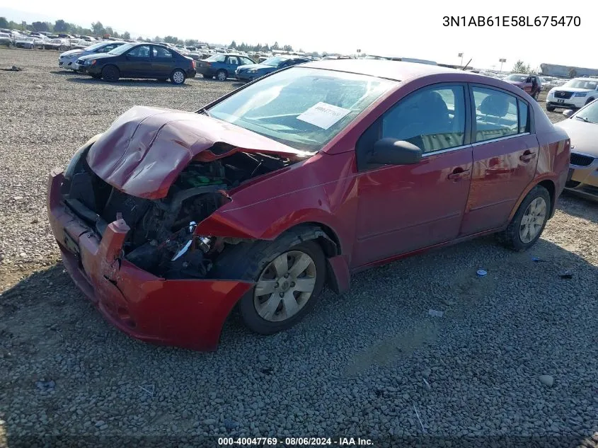 2008 Nissan Sentra 2.0 VIN: 3N1AB61E58L675470 Lot: 40047769