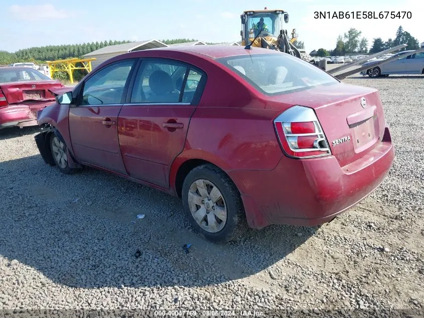 3N1AB61E58L675470 2008 Nissan Sentra 2.0