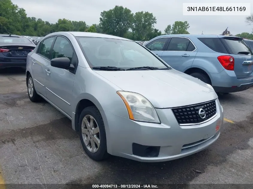 2008 Nissan Sentra 2.0S VIN: 3N1AB61E48L661169 Lot: 40094713