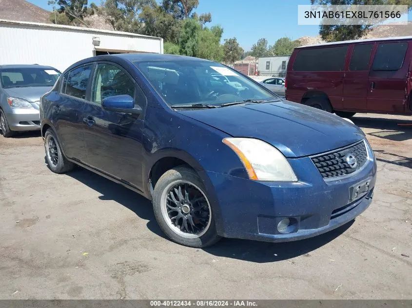 3N1AB61EX8L761566 2008 Nissan Sentra 2.0S