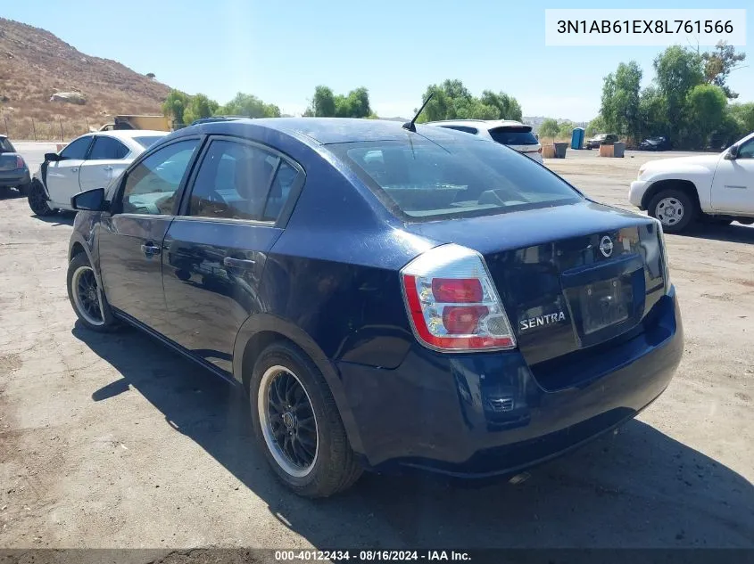 3N1AB61EX8L761566 2008 Nissan Sentra 2.0S