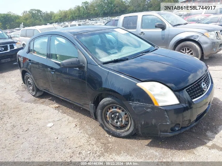 3N1AB61E58L744917 2008 Nissan Sentra 2.0