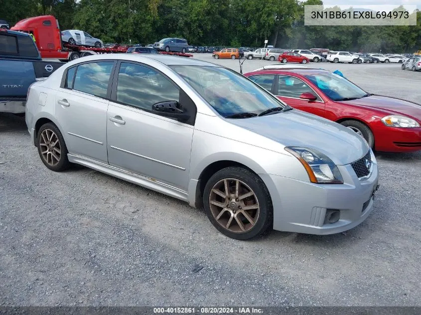 2008 Nissan Sentra Se-R VIN: 3N1BB61EX8L694973 Lot: 40152861