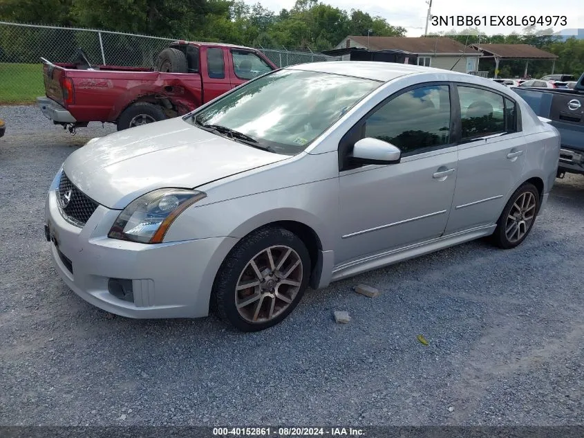 2008 Nissan Sentra Se-R VIN: 3N1BB61EX8L694973 Lot: 40152861