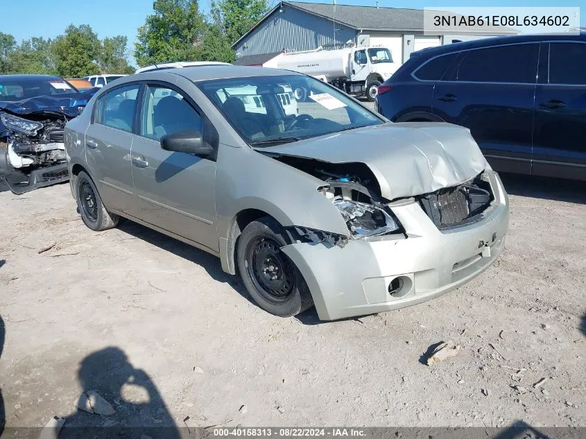 3N1AB61E08L634602 2008 Nissan Sentra 2.0S