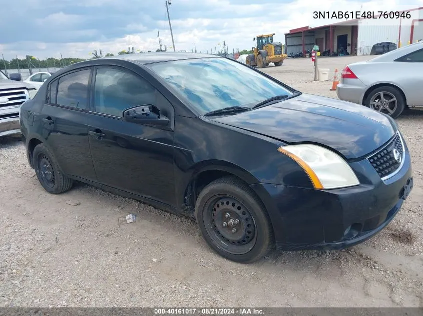 3N1AB61E48L760946 2008 Nissan Sentra 2.0S