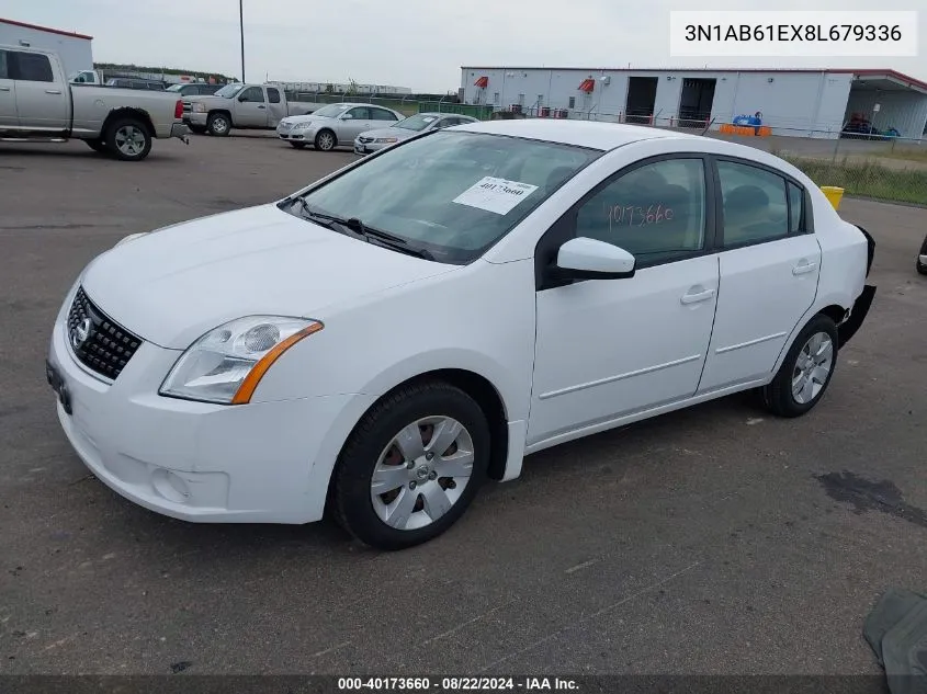 3N1AB61EX8L679336 2008 Nissan Sentra 2.0