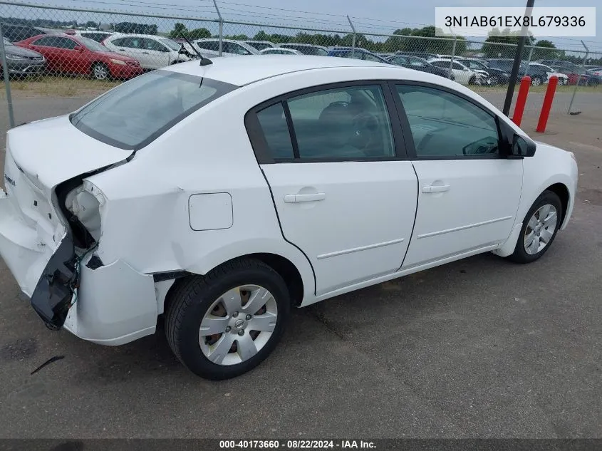 2008 Nissan Sentra 2.0 VIN: 3N1AB61EX8L679336 Lot: 40173660