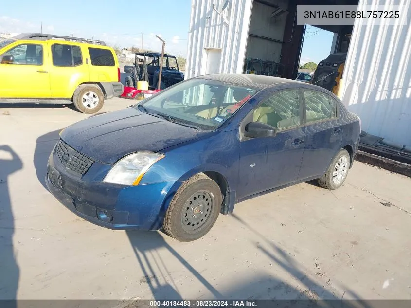 2008 Nissan Sentra 2.0 VIN: 3N1AB61E88L757225 Lot: 40184483