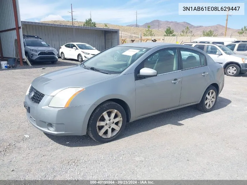 2008 Nissan Sentra 2.0Sl VIN: 3N1AB61E08L629447 Lot: 40195564