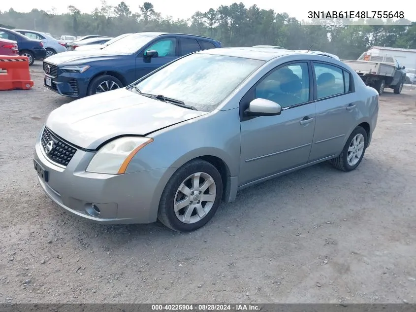 3N1AB61E48L755648 2008 Nissan Sentra 2.0Sl