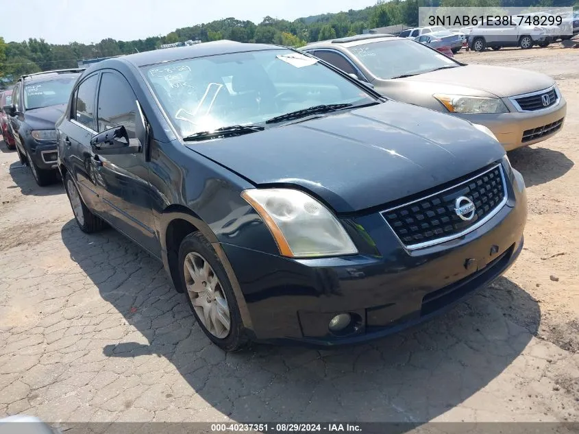 2008 Nissan Sentra 2.0S VIN: 3N1AB61E38L748299 Lot: 40237351