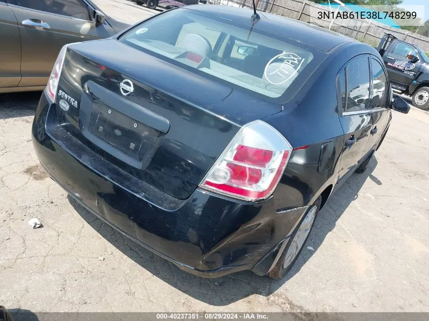 3N1AB61E38L748299 2008 Nissan Sentra 2.0S