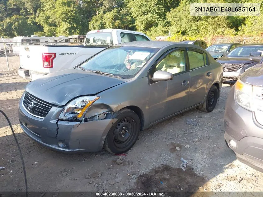 2008 Nissan Sentra 2.0 VIN: 3N1AB61E48L685164 Lot: 40238638