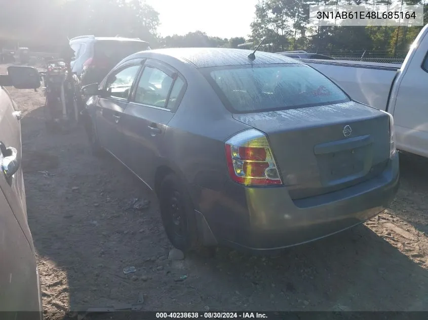 2008 Nissan Sentra 2.0 VIN: 3N1AB61E48L685164 Lot: 40238638