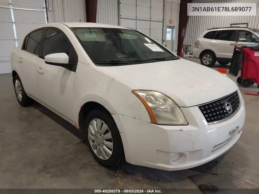 2008 Nissan Sentra 2.0 VIN: 3N1AB61E78L689077 Lot: 40258379