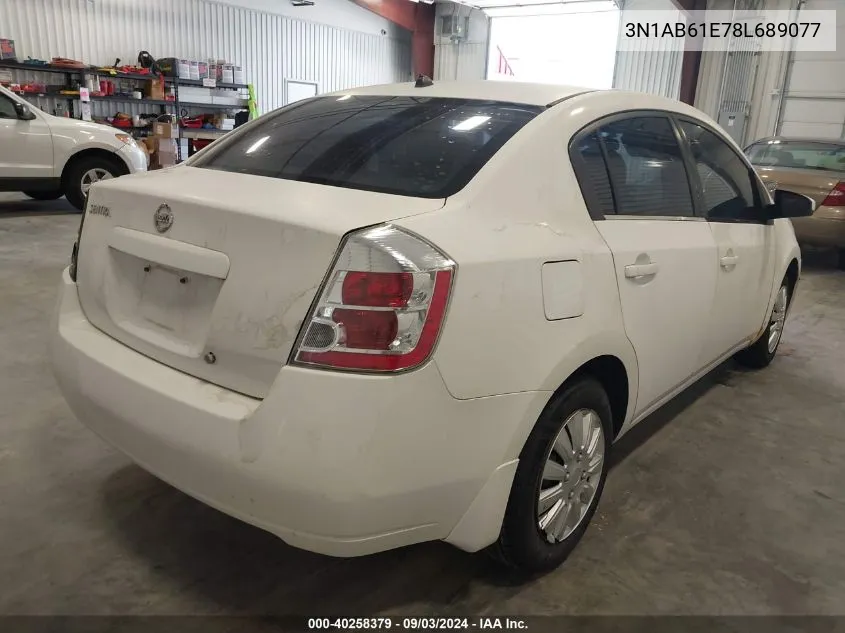 2008 Nissan Sentra 2.0 VIN: 3N1AB61E78L689077 Lot: 40258379