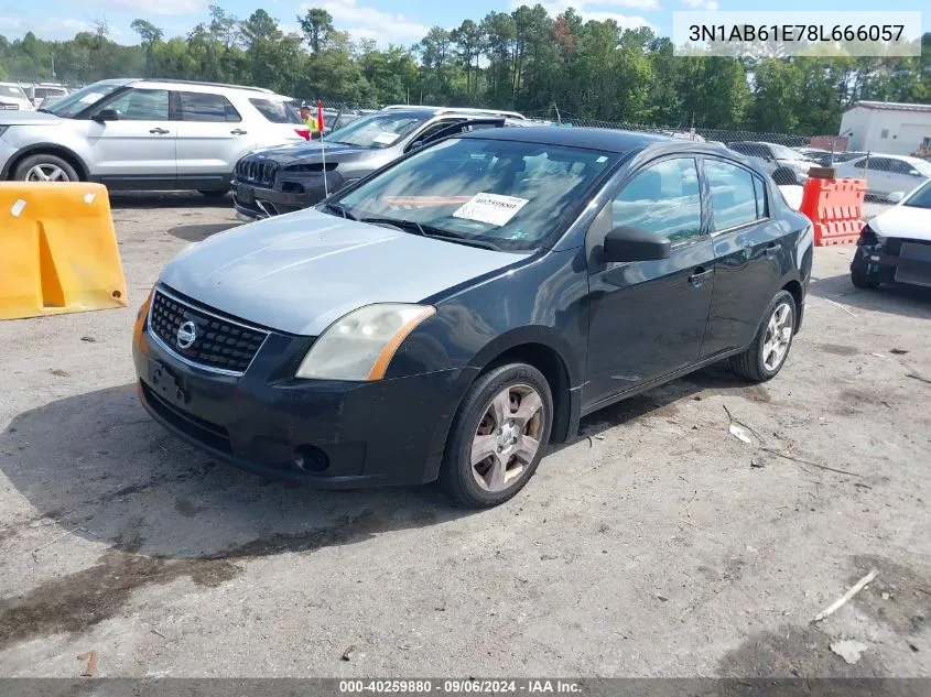 2008 Nissan Sentra 2.0S VIN: 3N1AB61E78L666057 Lot: 40259880