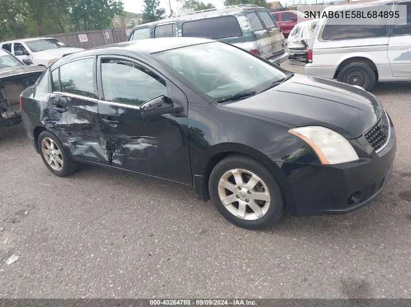 2008 Nissan Sentra 2.0S VIN: 3N1AB61E58L684895 Lot: 40264788