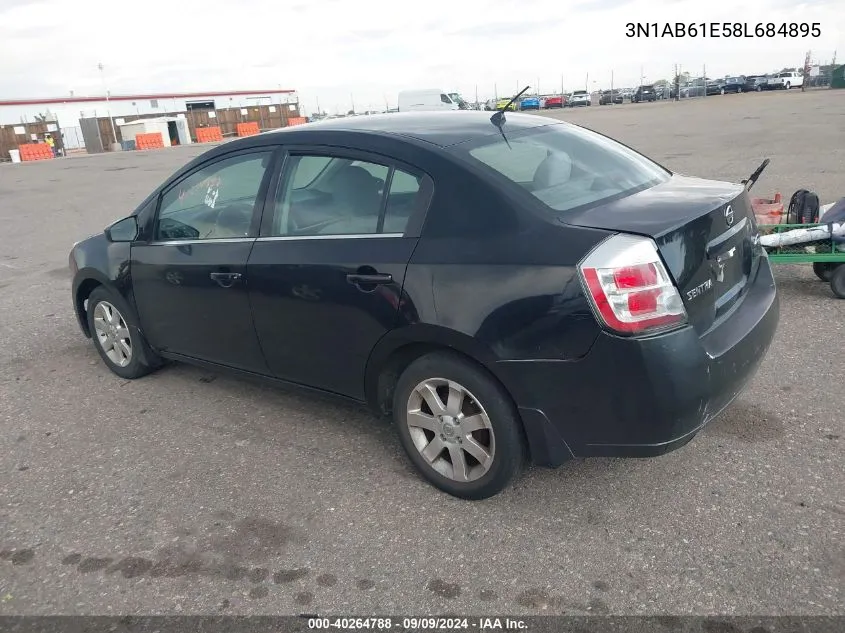 2008 Nissan Sentra 2.0S VIN: 3N1AB61E58L684895 Lot: 40264788