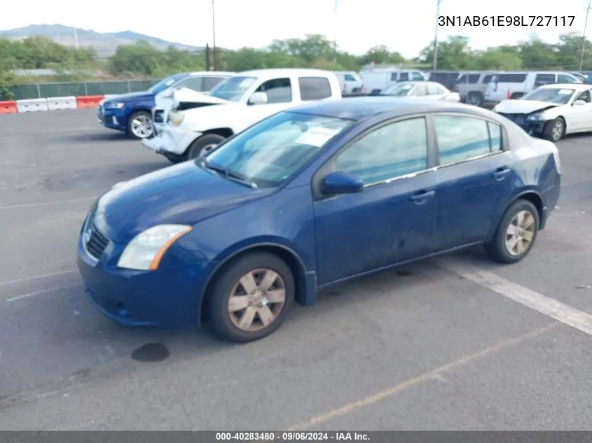 2008 Nissan Sentra 2.0 VIN: 3N1AB61E98L727117 Lot: 40283480