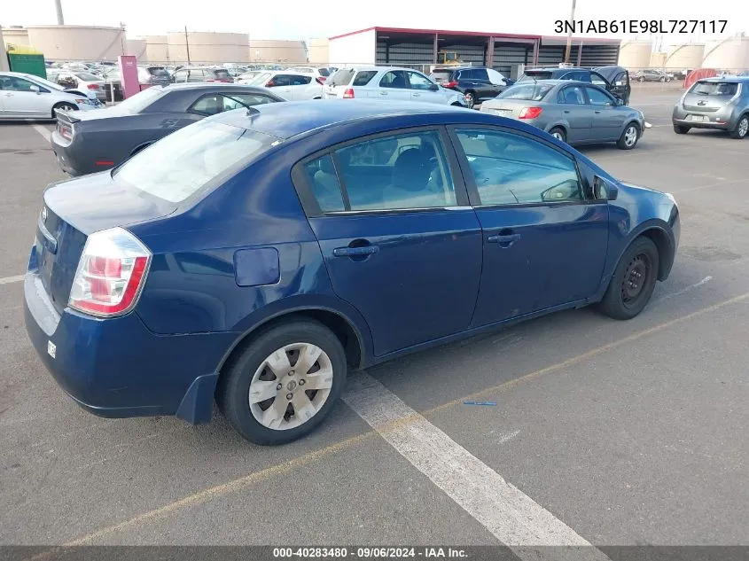 3N1AB61E98L727117 2008 Nissan Sentra 2.0