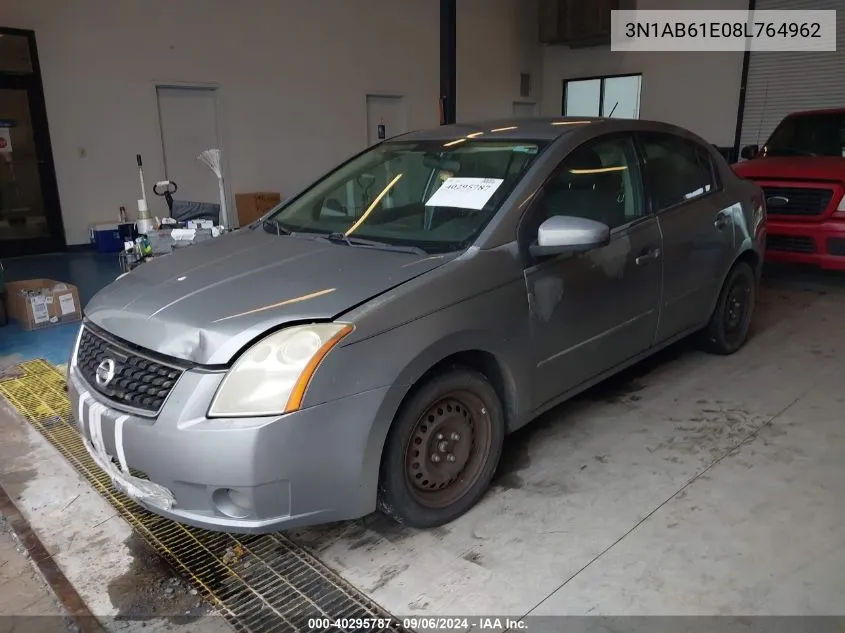 2008 Nissan Sentra 2.0S VIN: 3N1AB61E08L764962 Lot: 40295787