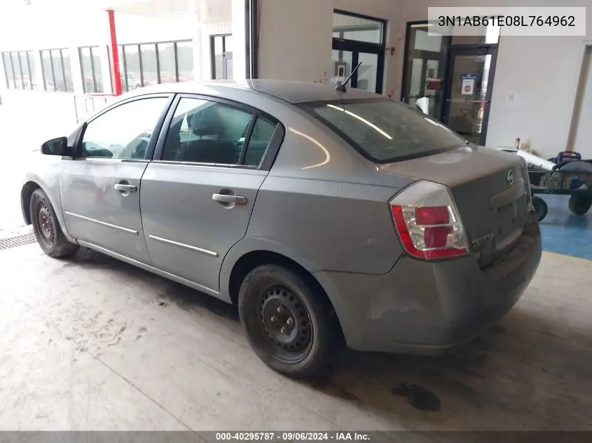 2008 Nissan Sentra 2.0S VIN: 3N1AB61E08L764962 Lot: 40295787