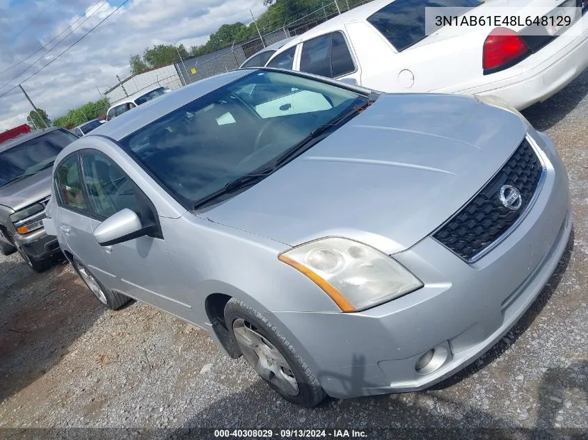 3N1AB61E48L648129 2008 Nissan Sentra 2.0S