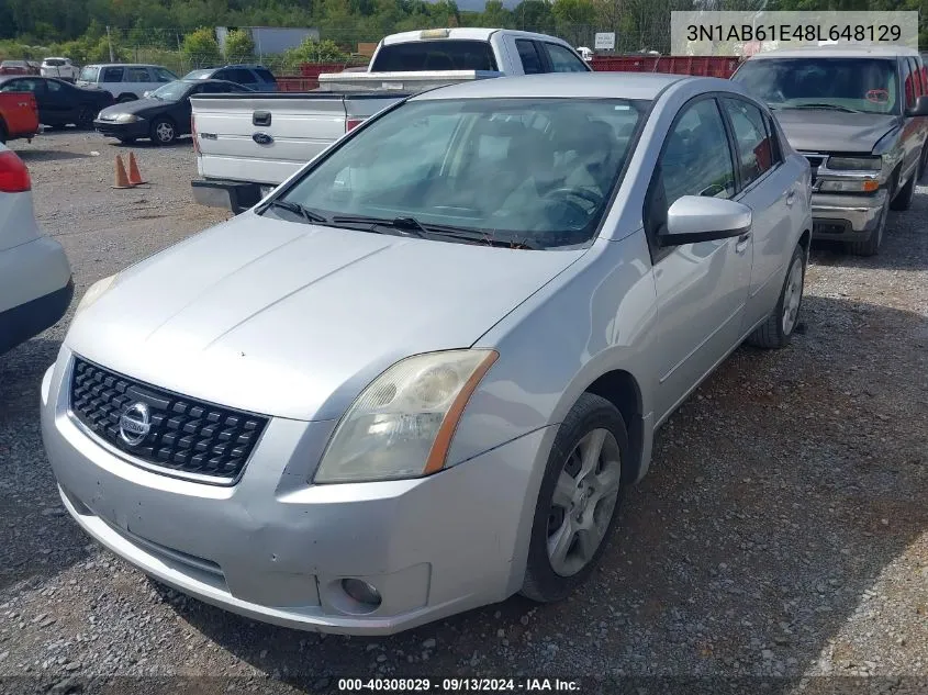 3N1AB61E48L648129 2008 Nissan Sentra 2.0S