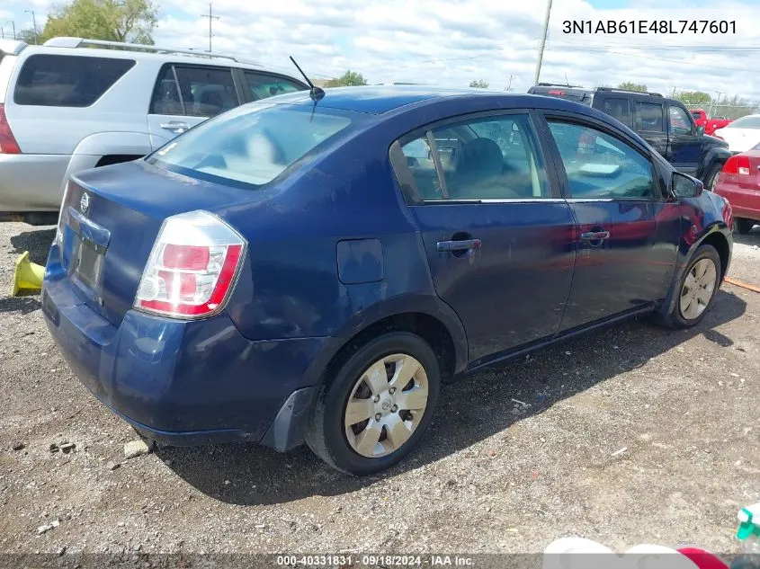 3N1AB61E48L747601 2008 Nissan Sentra 2.0