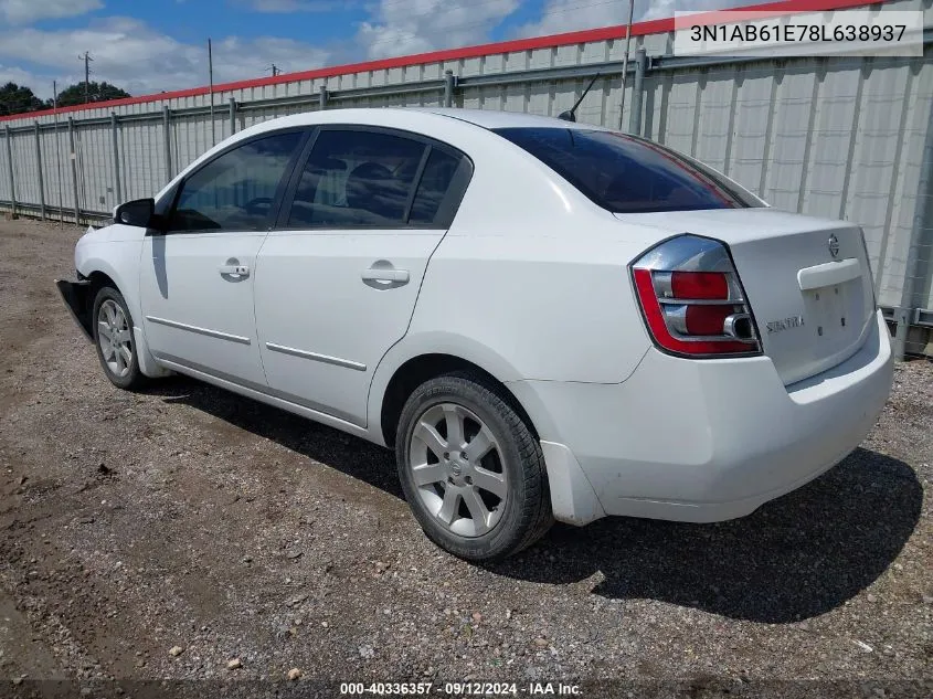 3N1AB61E78L638937 2008 Nissan Sentra 2.0S