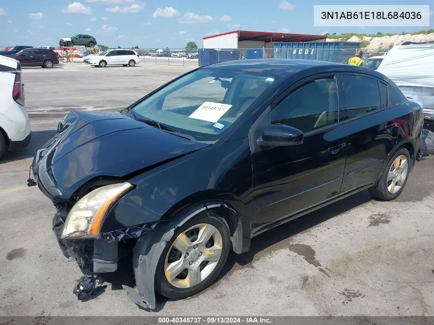 2008 Nissan Sentra 2.0S VIN: 3N1AB61E18L684036 Lot: 40345737