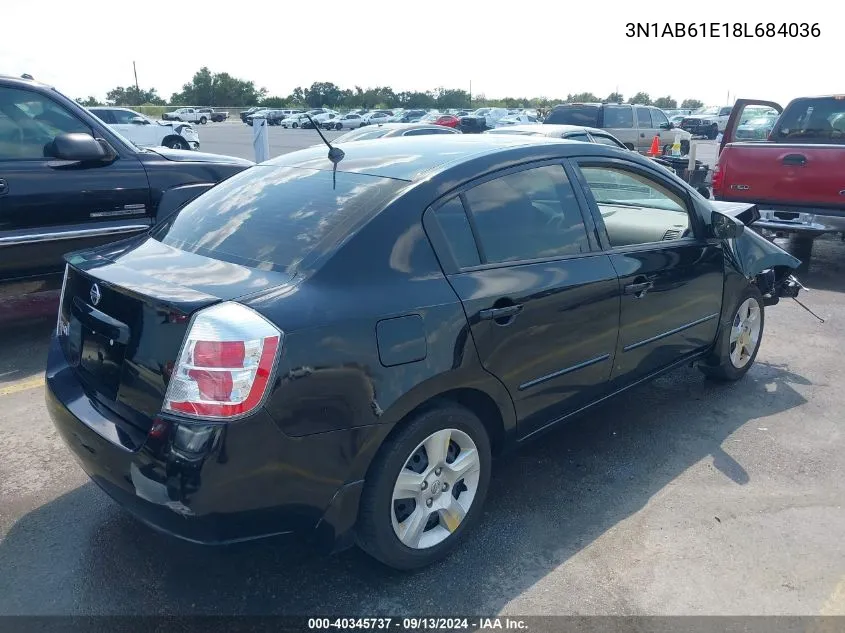 3N1AB61E18L684036 2008 Nissan Sentra 2.0S