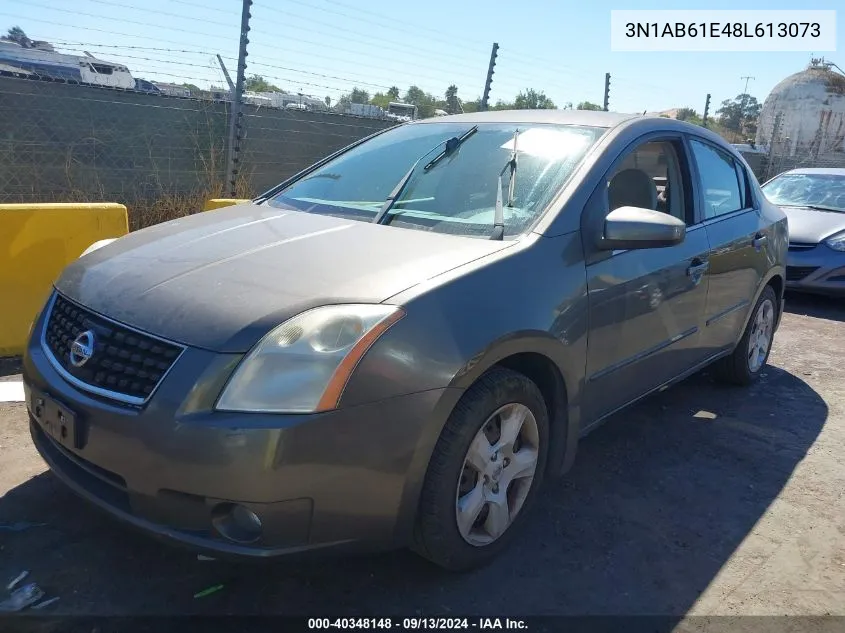 2008 Nissan Sentra 2.0S VIN: 3N1AB61E48L613073 Lot: 40348148