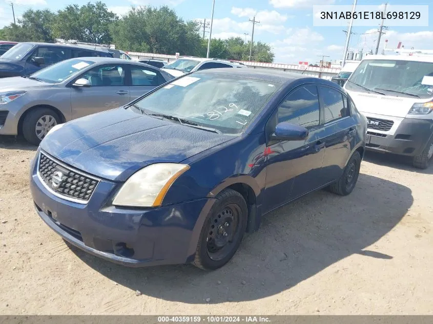 2008 Nissan Sentra 2.0S VIN: 3N1AB61E18L698129 Lot: 40359159