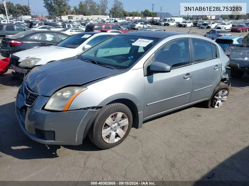 2008 Nissan Sentra 2.0 VIN: 3N1AB61E28L753283 Lot: 40382605