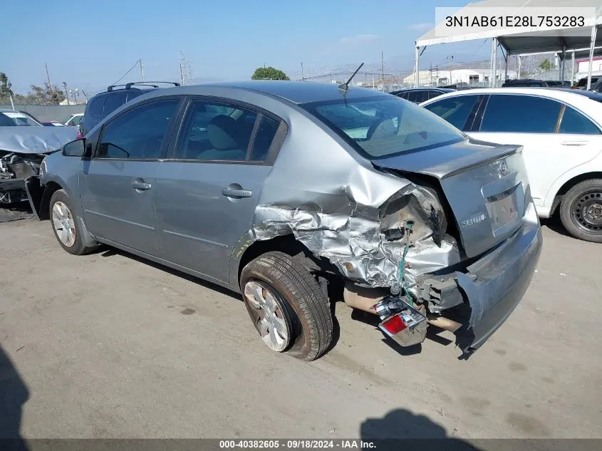 2008 Nissan Sentra 2.0 VIN: 3N1AB61E28L753283 Lot: 40382605