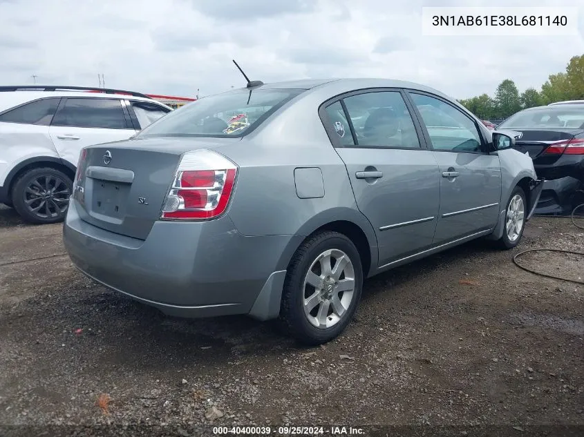 3N1AB61E38L681140 2008 Nissan Sentra 2.0Sl