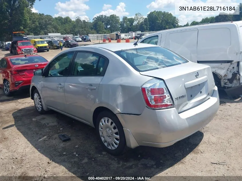 3N1AB61E28L716184 2008 Nissan Sentra 2.0S