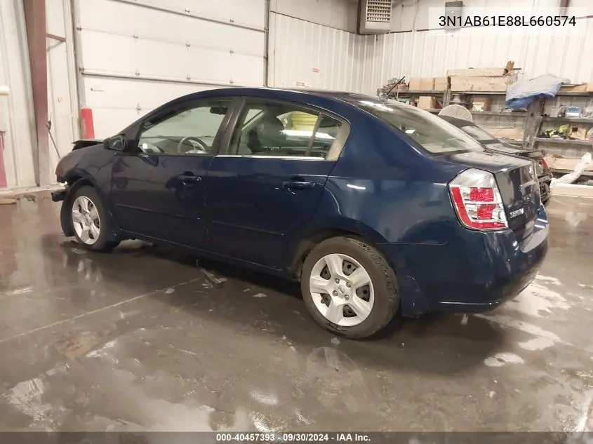 3N1AB61E88L660574 2008 Nissan Sentra 2.0S