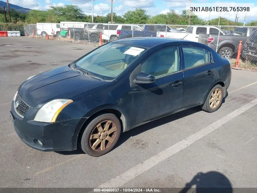 2008 Nissan Sentra 2.0Sl VIN: 3N1AB61E28L765398 Lot: 40460837