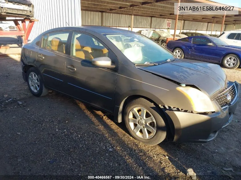 2008 Nissan Sentra 2.0/2.0S/2.0Sl VIN: 3N1AB61E58L646227 Lot: 40466567