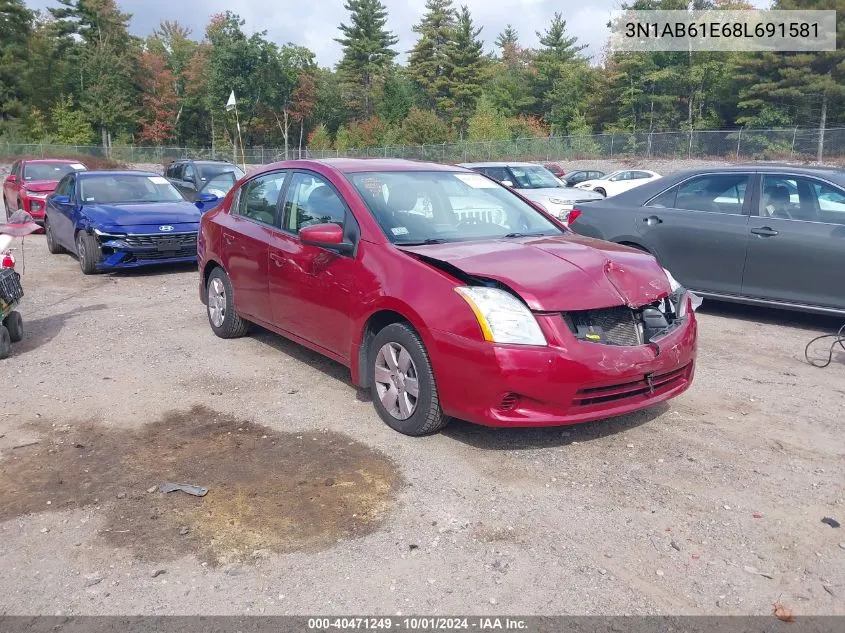 2008 Nissan Sentra 2.0 VIN: 3N1AB61E68L691581 Lot: 40471249