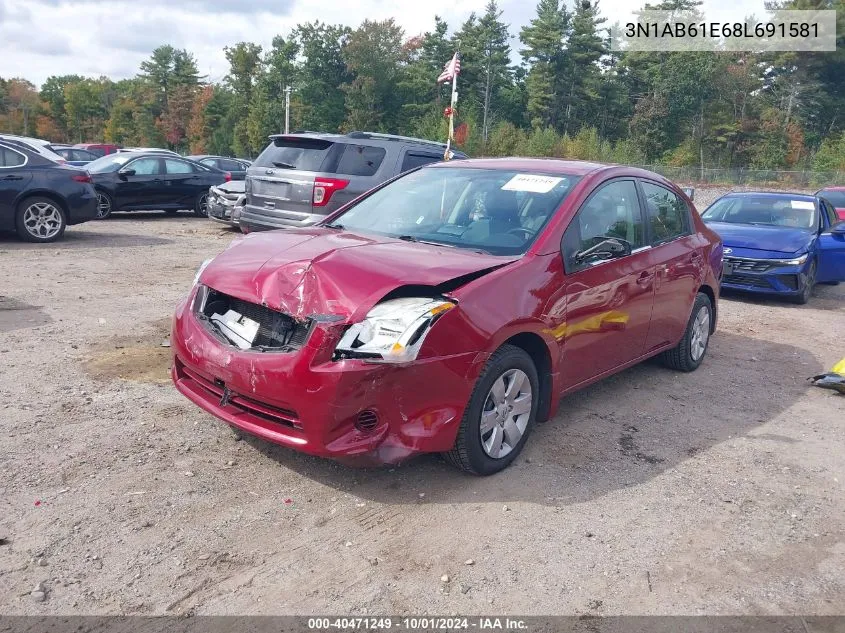 2008 Nissan Sentra 2.0 VIN: 3N1AB61E68L691581 Lot: 40471249