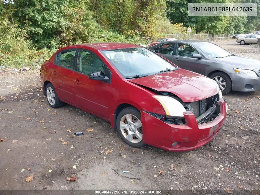 2008 Nissan Sentra 2.0S VIN: 3N1AB61E88L642639 Lot: 40477298