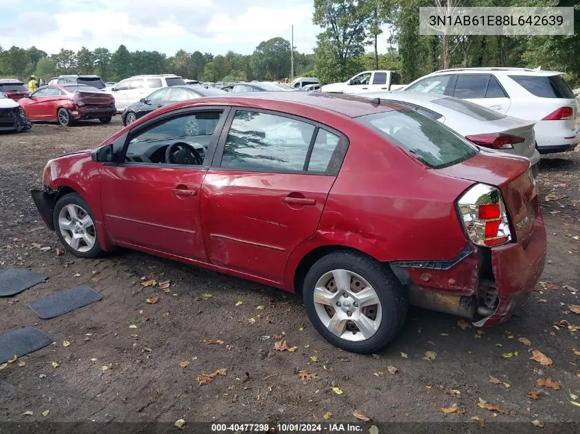 2008 Nissan Sentra 2.0S VIN: 3N1AB61E88L642639 Lot: 40477298